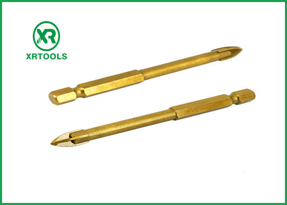 Mua Titan tráng thủy tinh Metric Masonry Drill Bit Màu vàng Quy trình hàn sản xuất trực tuyến